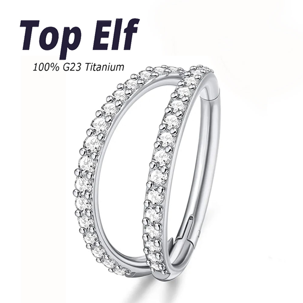 Moda jóias 16g g23 titânio pie - Conch Earring Hoop avaliação e preço