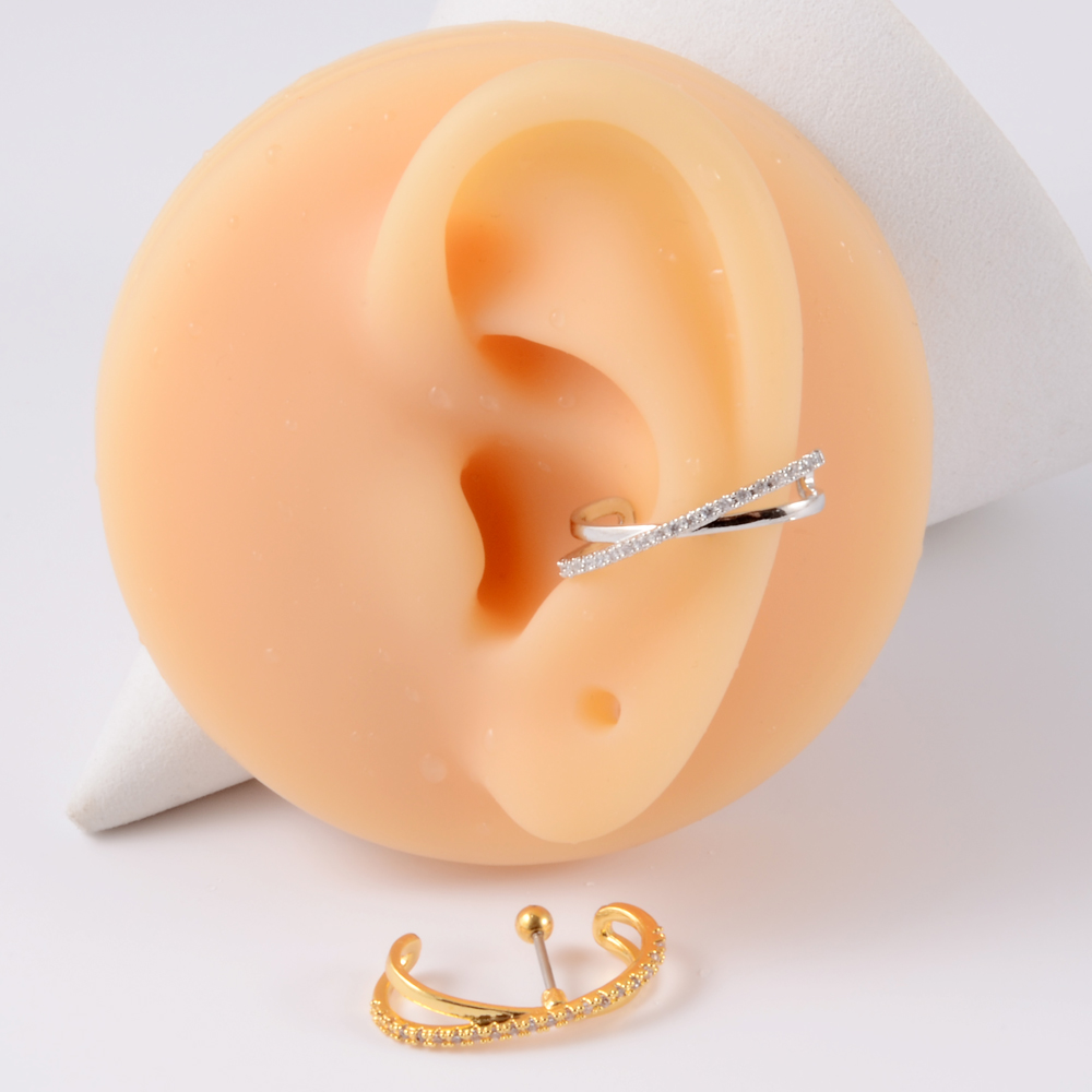 1 peça 16g senhoras cz argola  - Conch Earring Hoop avaliação e preço