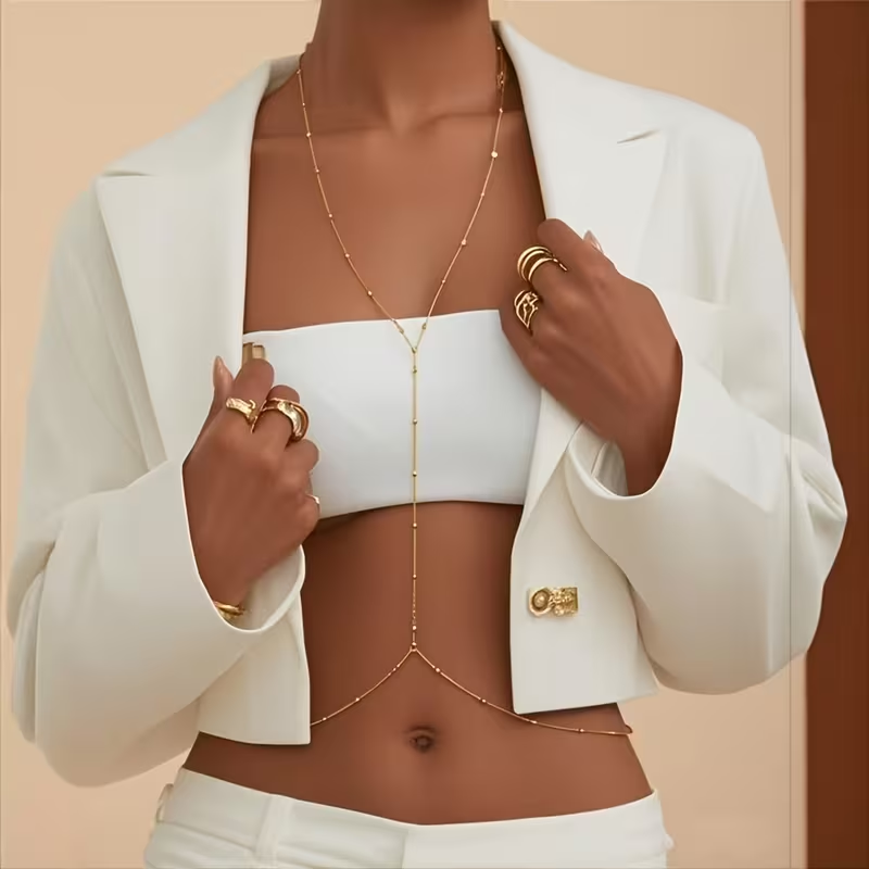 Corrente de Corpo Feminina Boê - Body Jewelry Women avaliação e preço
