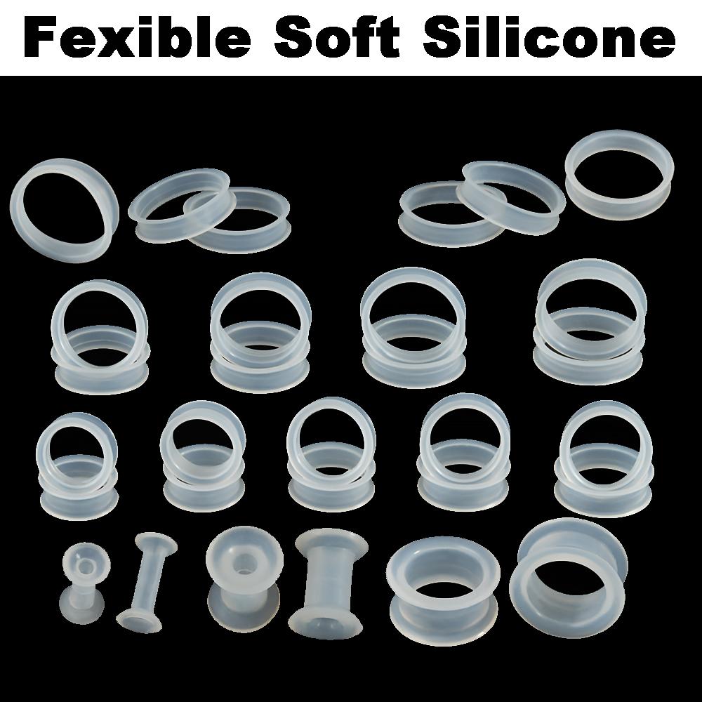 Pair-Clear medidores de orelha - Body Jewelry Gauge Sizes avaliação e preço