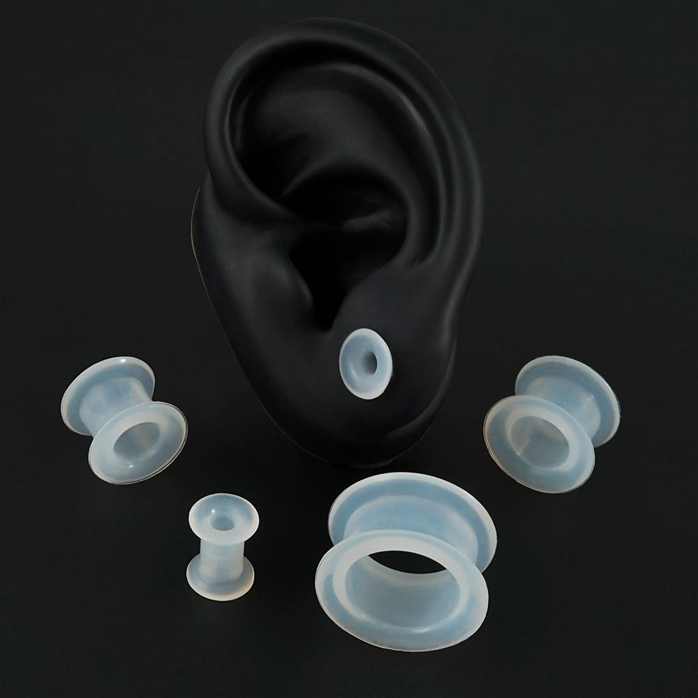 Pair-Clear medidores de orelha - Body Jewelry Gauge Sizes avaliação e preço