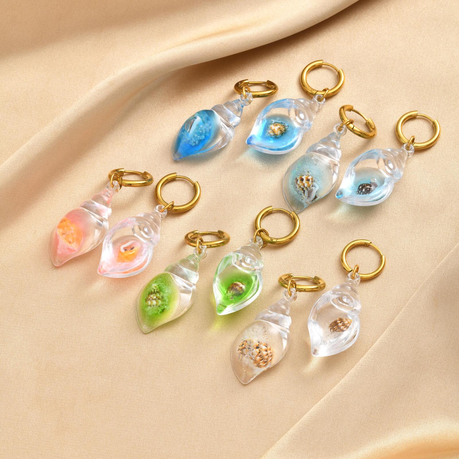 Brincos de Concha para Mulhere - Conch Earring Hoop avaliação e preço