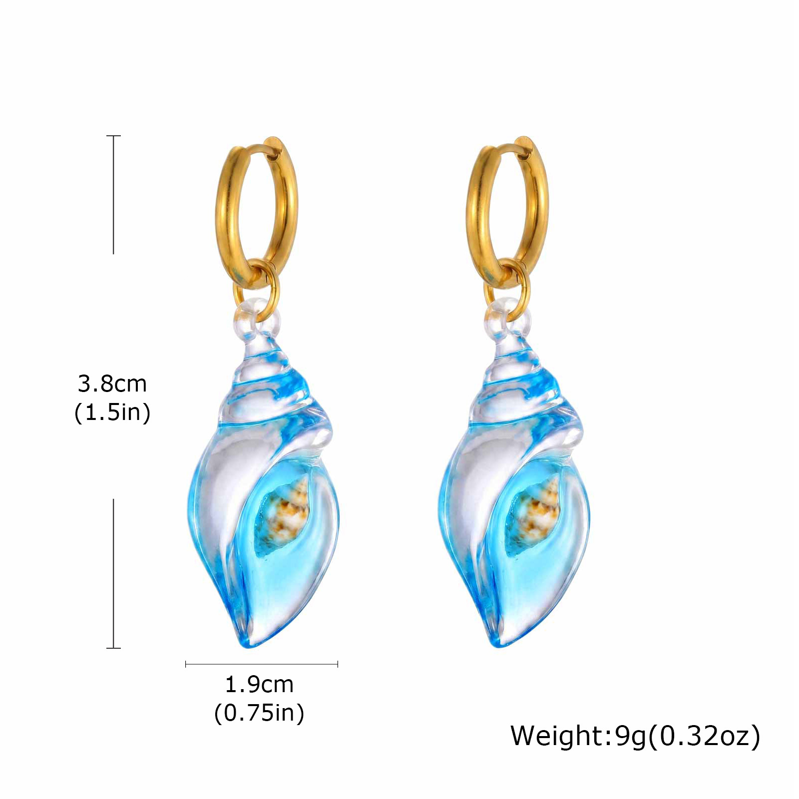 Brincos de Concha para Mulhere - Conch Earring Hoop avaliação e preço