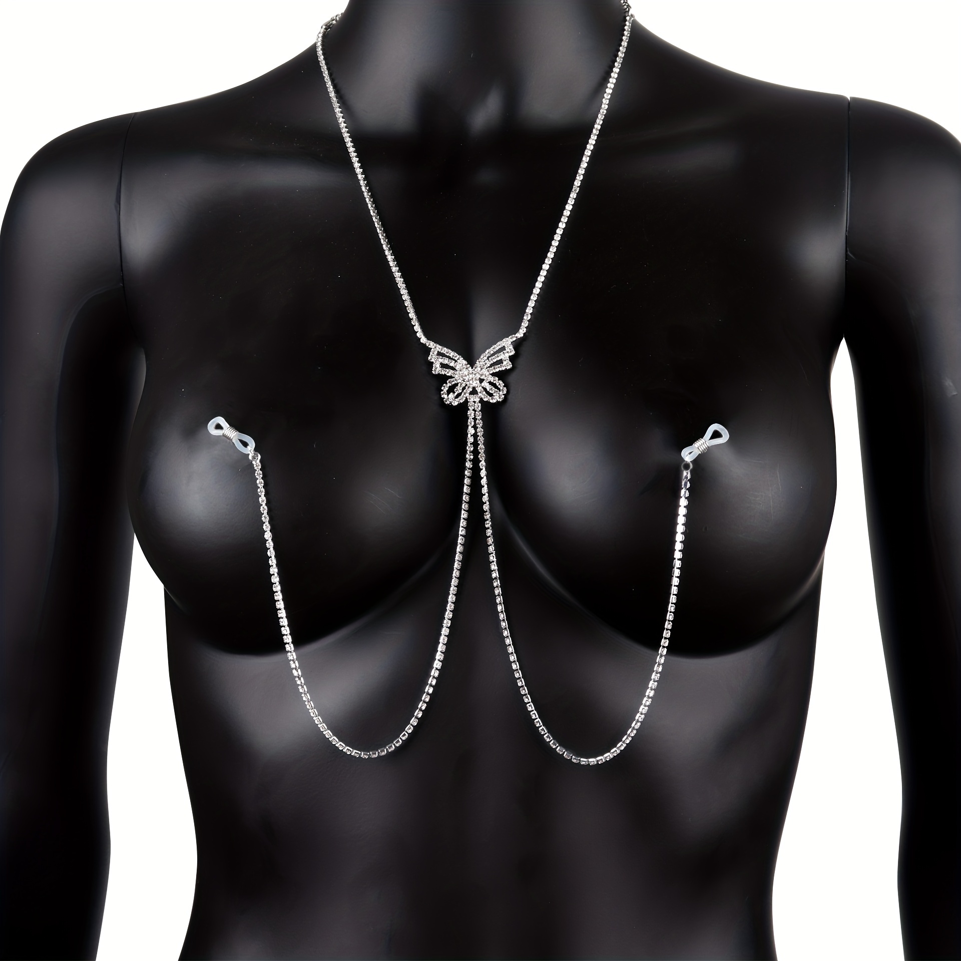 Borla Borla Mamilo Cadeia Para - Body Jewelry Rhinestone avaliação e preço