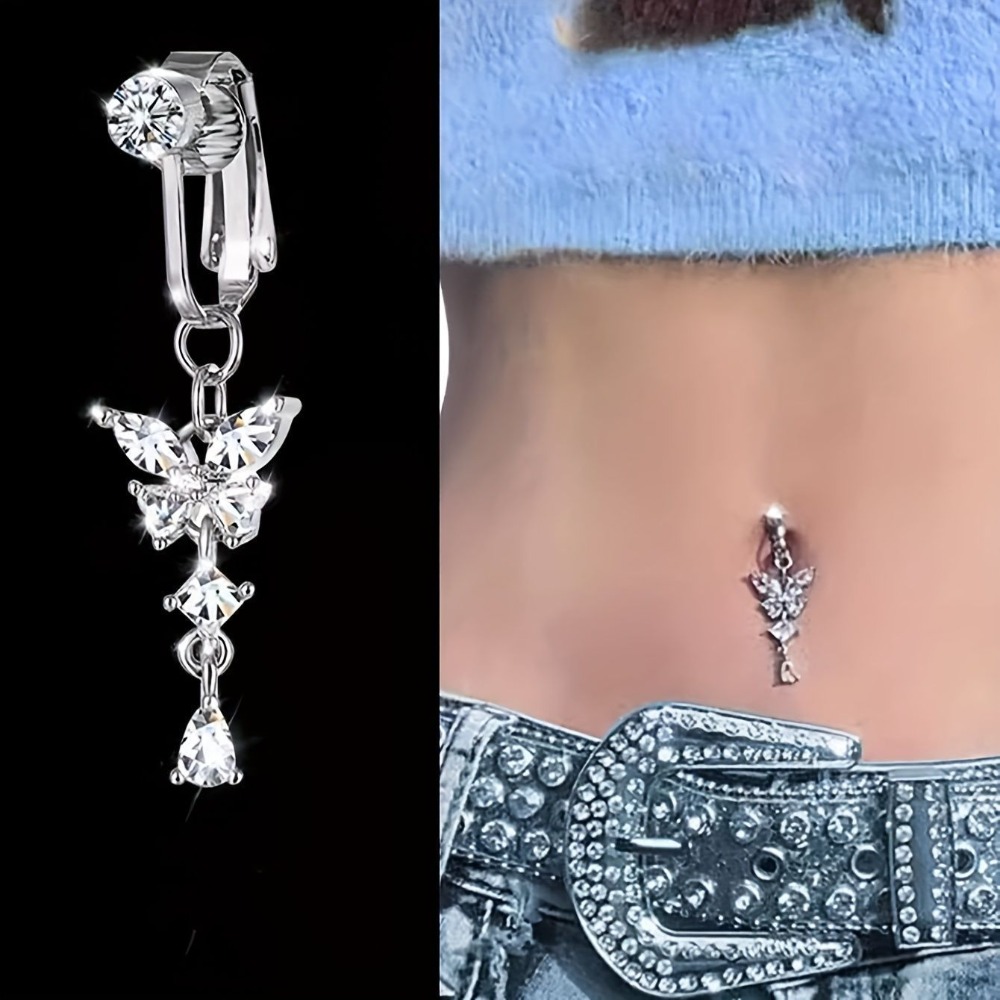 Anel de Umbigo Falso com Desig - Body Jewelry Belly Button Rings avaliação e preço