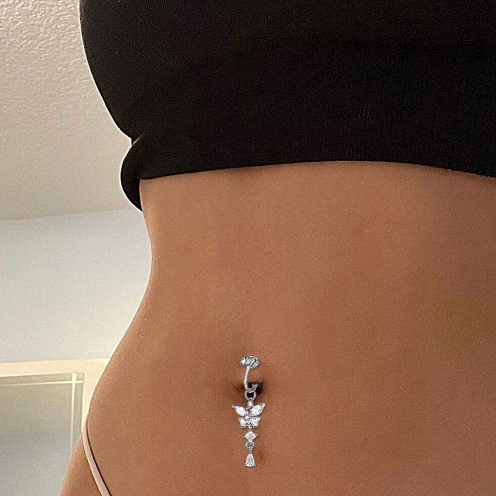 Anel de Umbigo Falso com Desig - Body Jewelry Belly Button Rings avaliação e preço