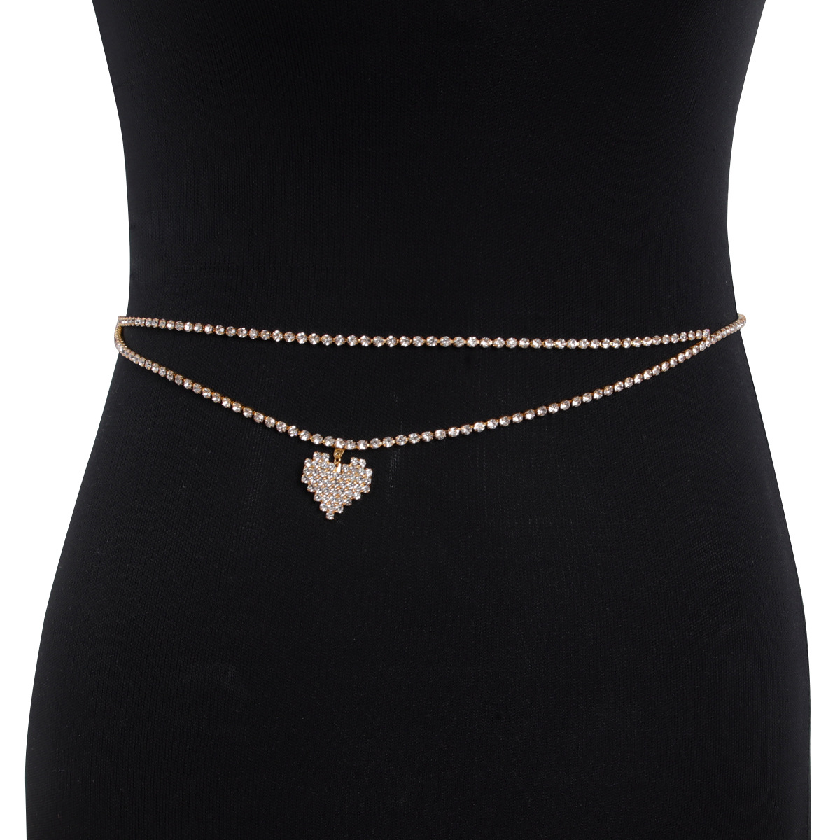 Moda em forma de coração estil - Body Jewelry Rhinestone avaliação e preço