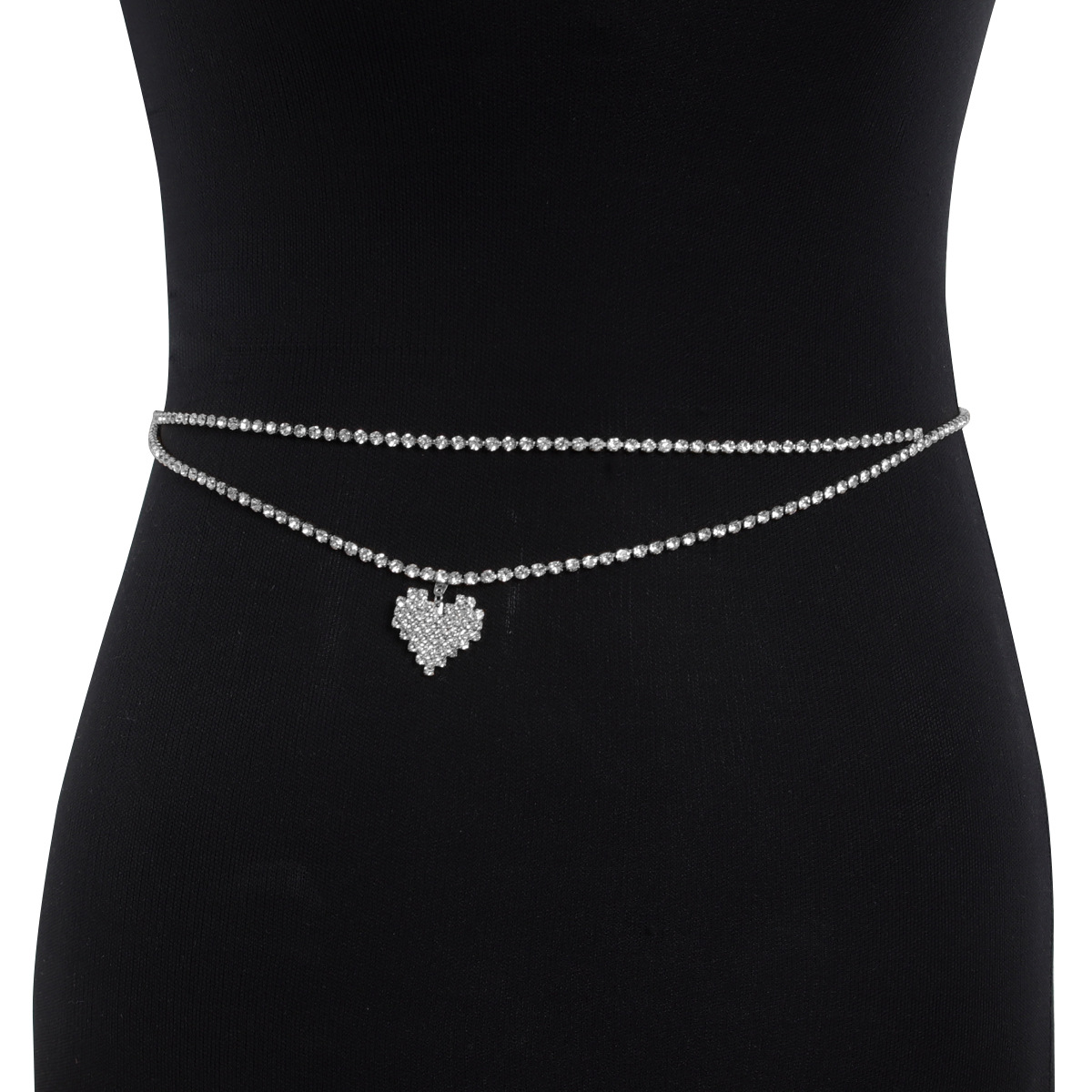 Moda em forma de coração estil - Body Jewelry Rhinestone avaliação e preço