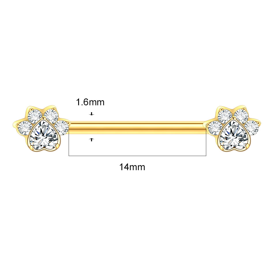 1 peça de titânio flor piercin - Body Jewelry Nipple Rings avaliação e preço