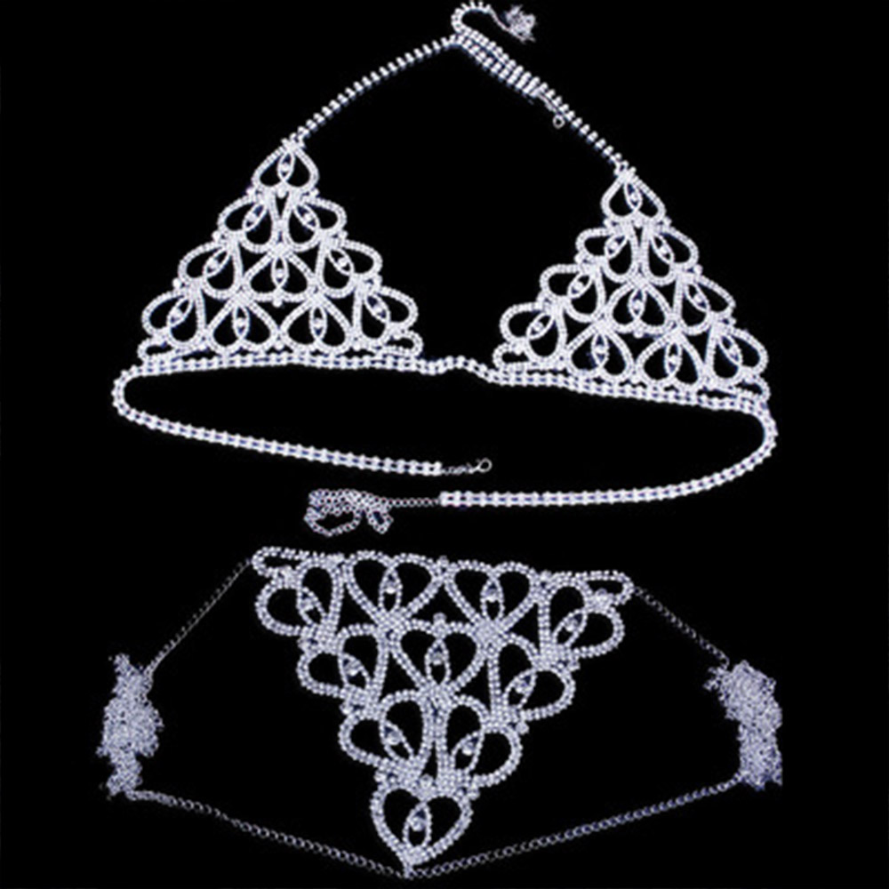 Moda strass coração sutiã tang - Body Jewelry Rhinestone avaliação e preço