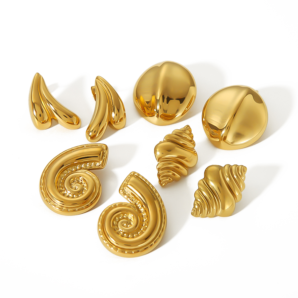 Clássico banhado a ouro 18K Co - Conch Earring Hoop avaliação e preço