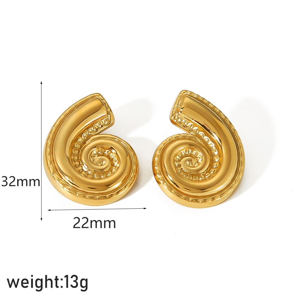 Clássico banhado a ouro 18K Co - Conch Earring Hoop avaliação e preço