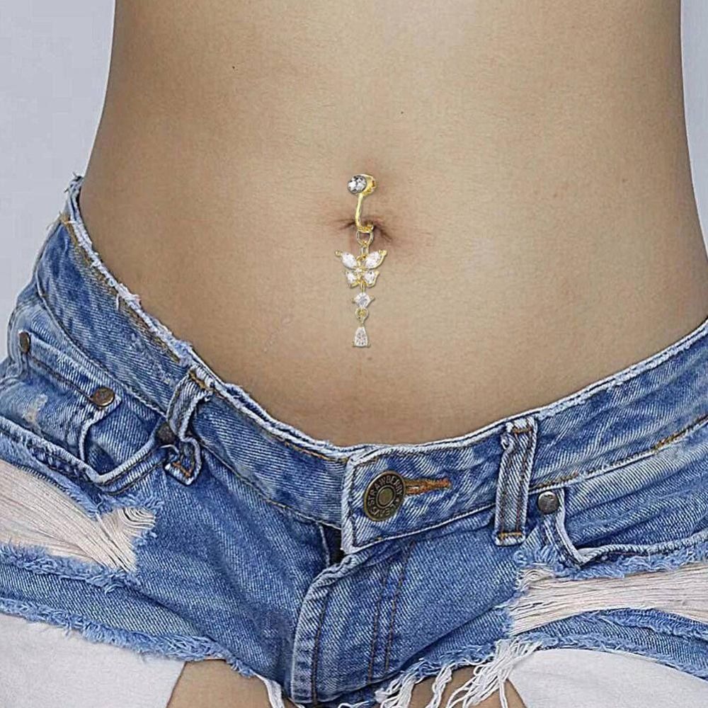 Anel de Umbigo Falso com Desig - Body Jewelry Belly Button Rings avaliação e preço