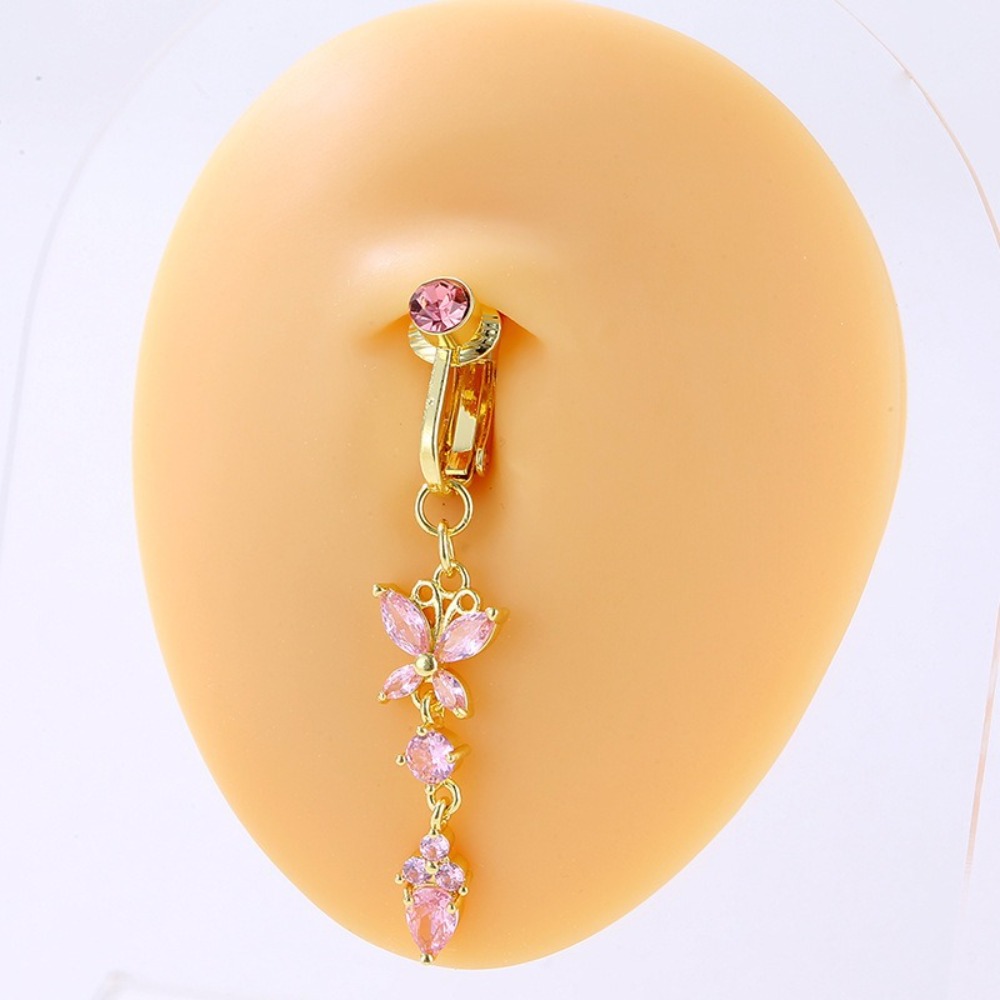 Anel de Umbigo Falso com Desig - Body Jewelry Belly Button Rings avaliação e preço
