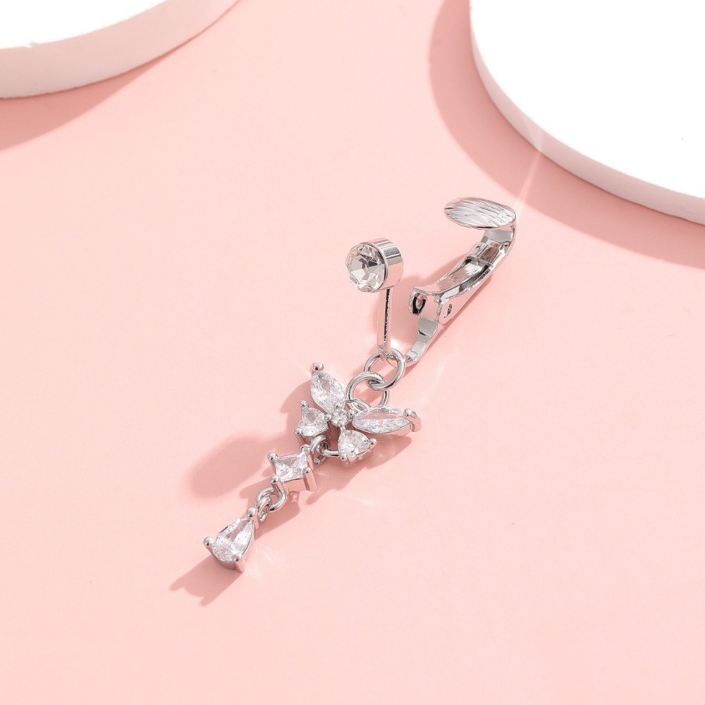 Anel de Umbigo Falso com Desig - Body Jewelry Belly Button Rings avaliação e preço