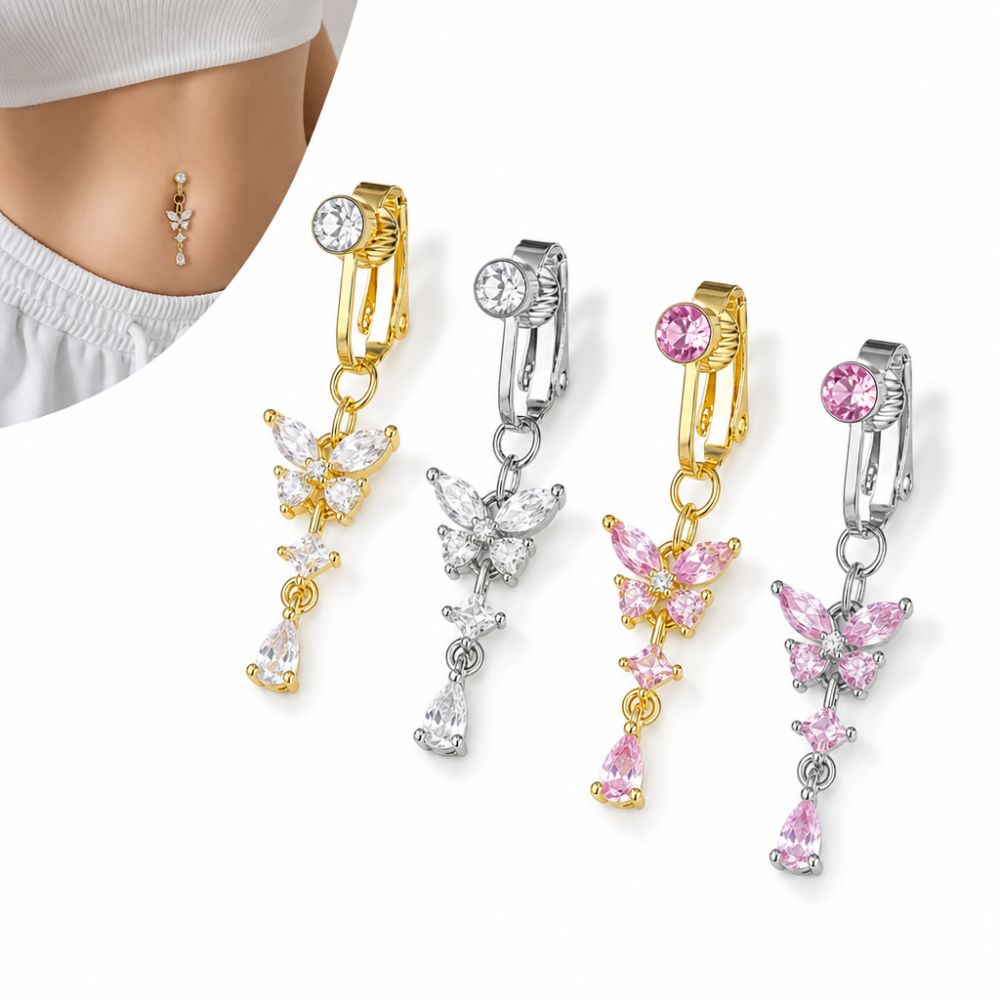 Anel de Umbigo Falso com Desig - Body Jewelry Belly Button Rings avaliação e preço