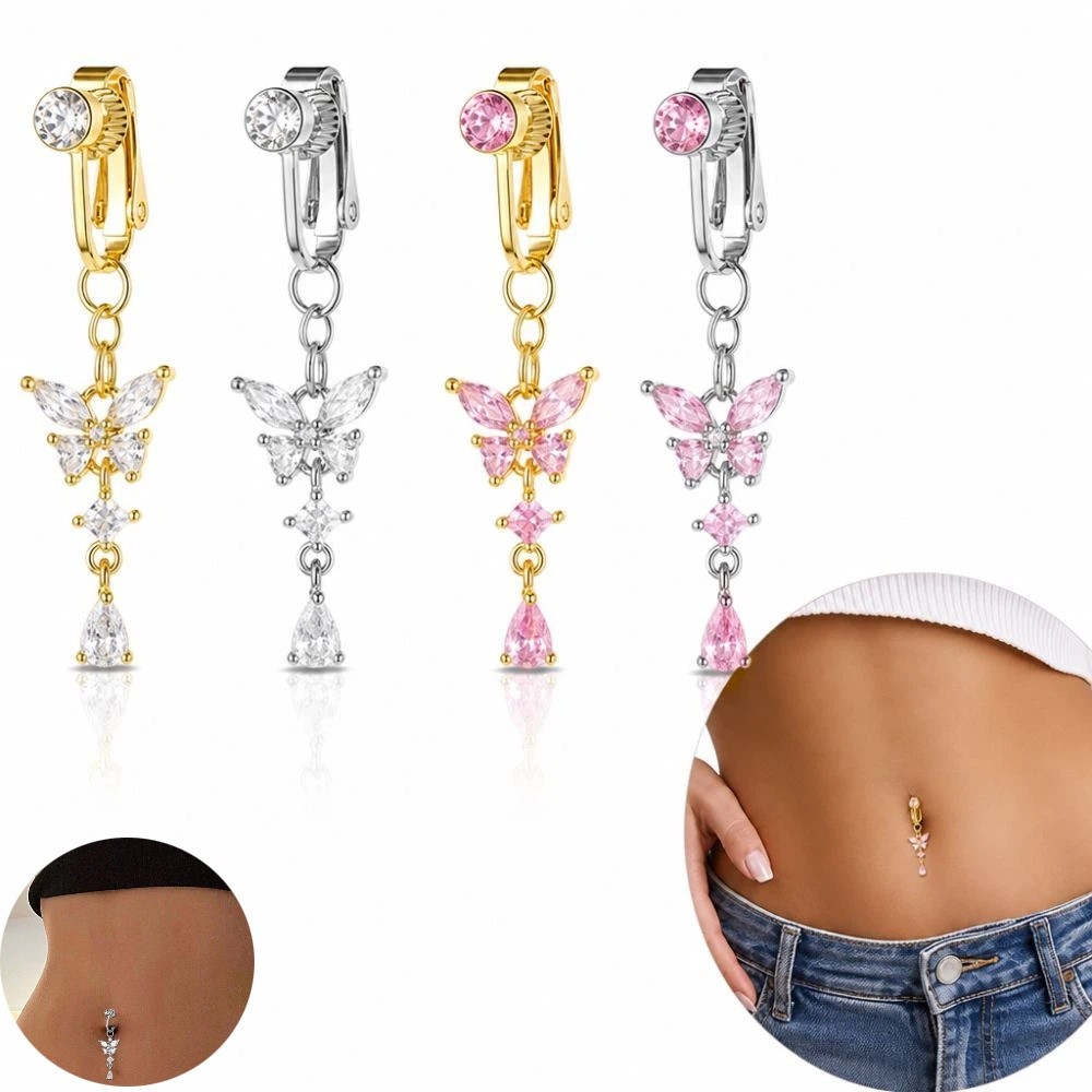 Anel de Umbigo Falso com Desig - Body Jewelry Belly Button Rings avaliação e preço