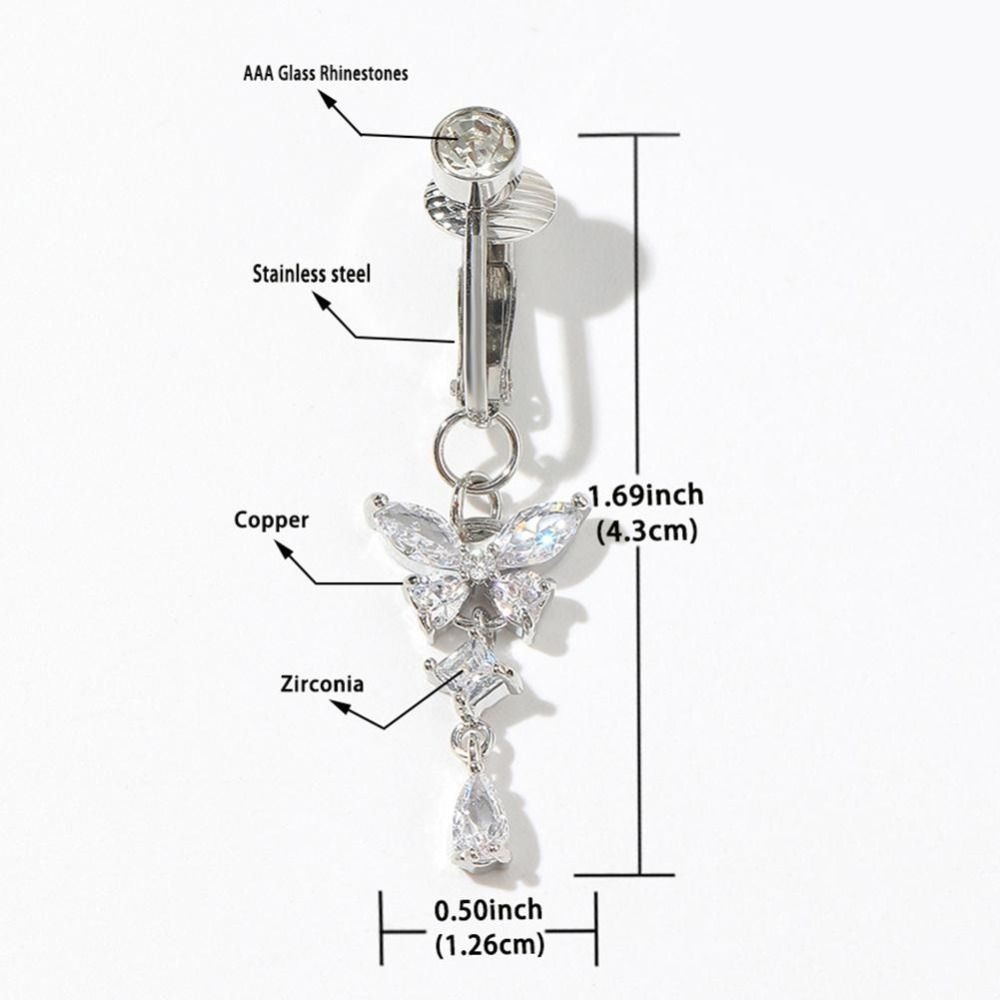 Anel de Umbigo Falso com Desig - Body Jewelry Belly Button Rings avaliação e preço