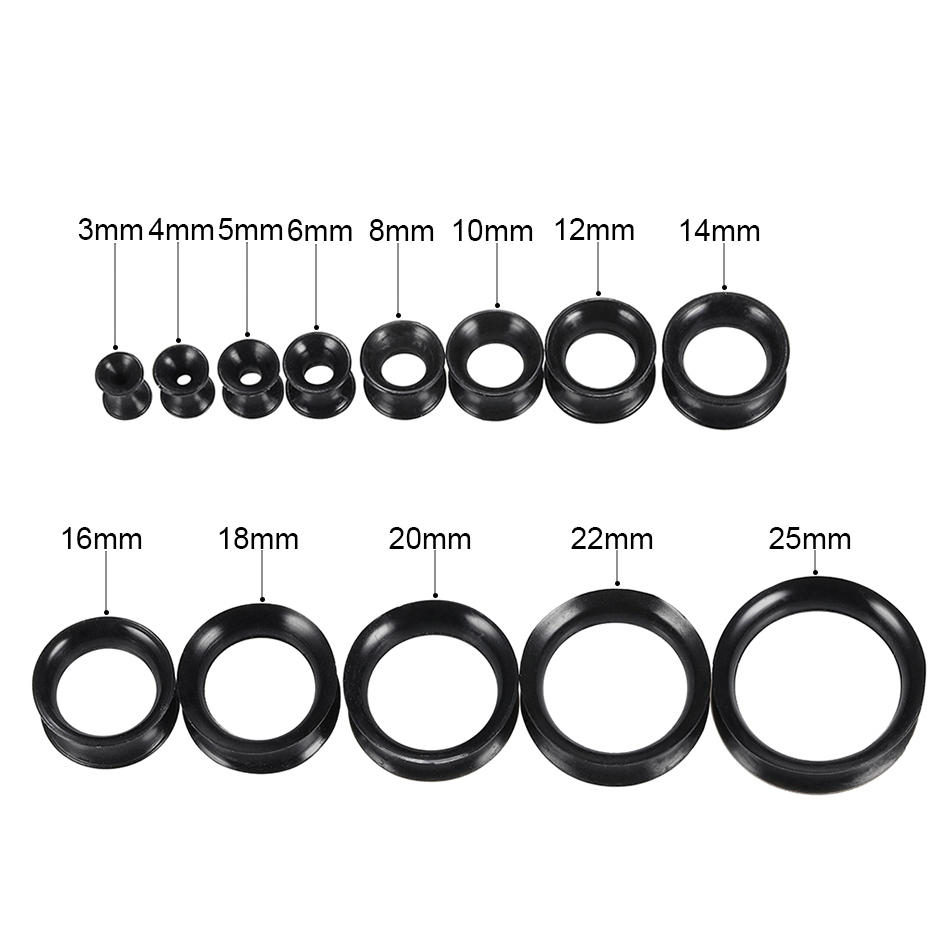 30 pçs/lote silicone flexível  - Body Jewelry Gauges avaliação e preço