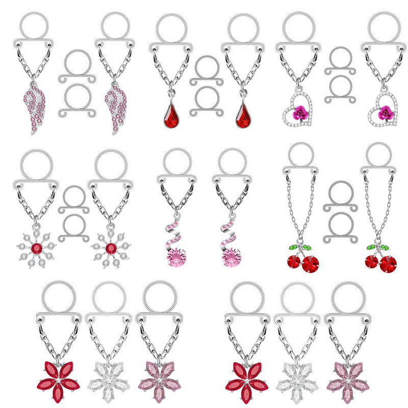 Novo Par de Piercings Falsos p - Body Jewelry Nipple Rings avaliação e preço