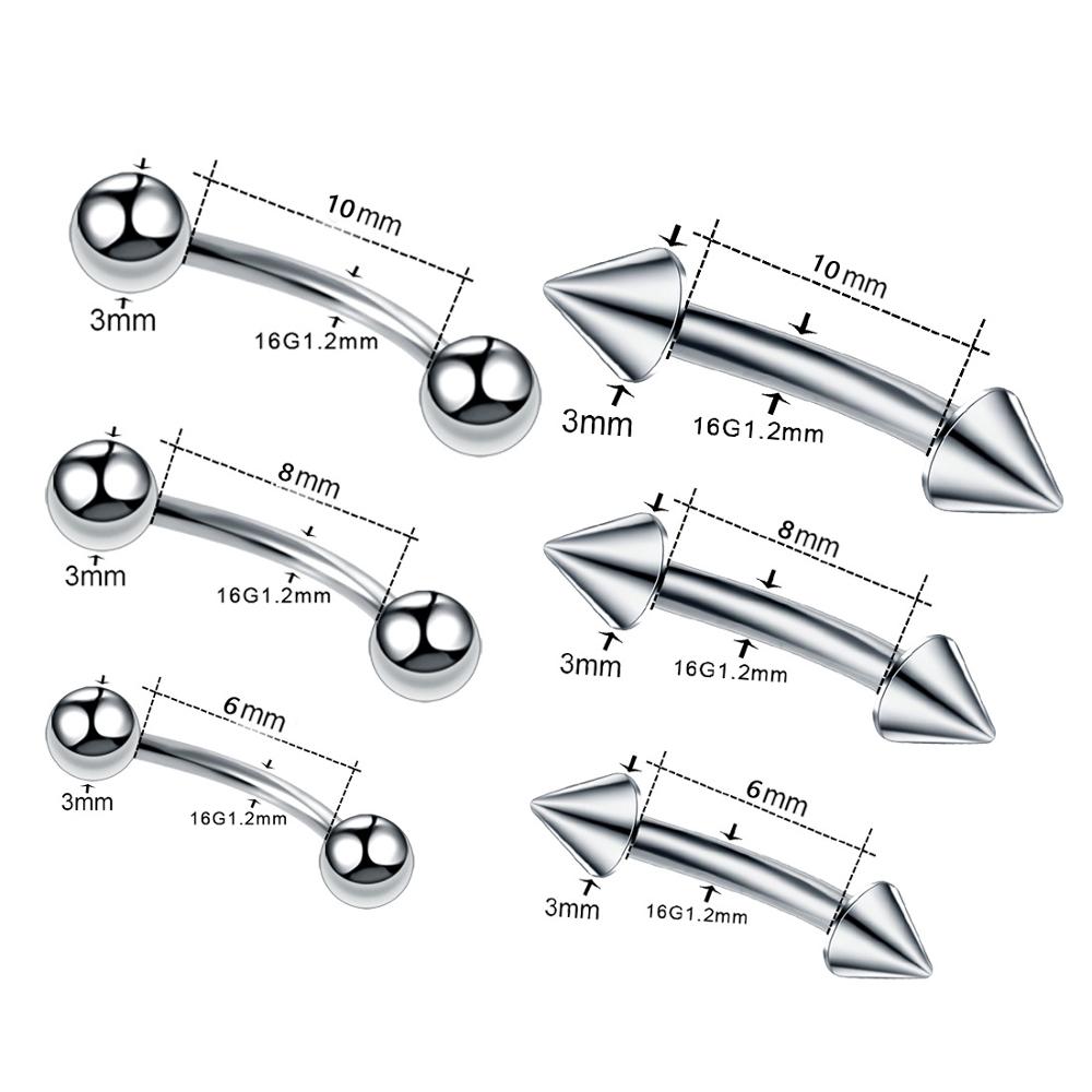 10 pc/lote piercing de sobranc - Nipple Bar Curved avaliação e preço