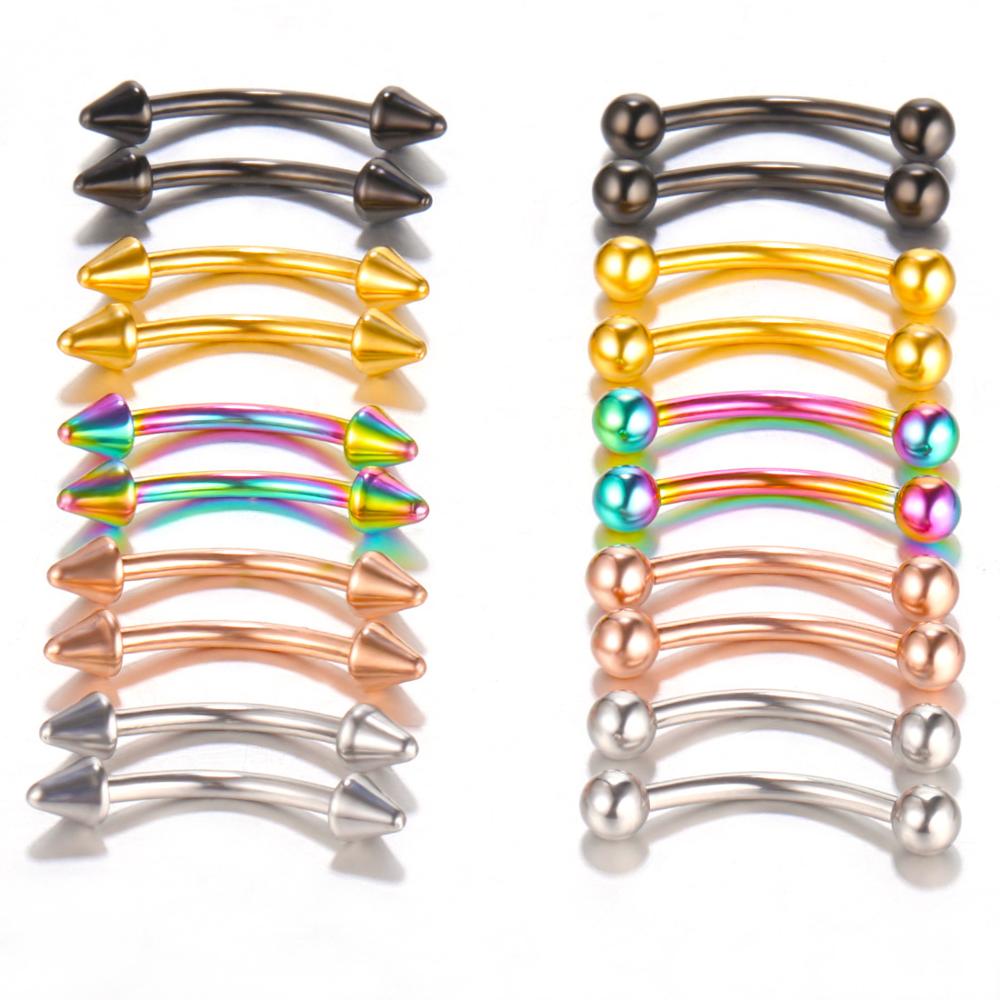 10 pc/lote piercing de sobranc - Nipple Bar Curved avaliação e preço