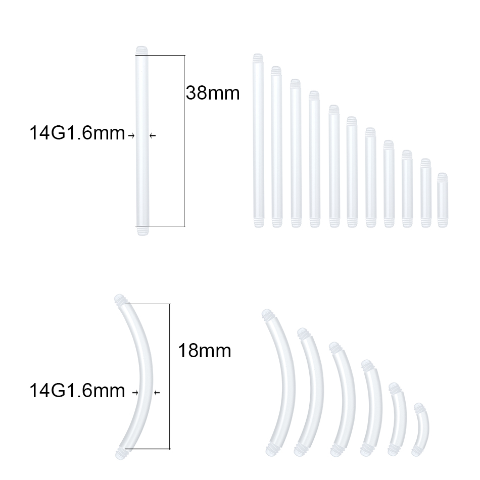 Barra de piercing de barra, ba - Nipple Bar Curved avaliação e preço