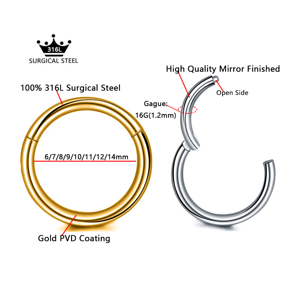 Anéis de nariz com segmento cl - Conch Earring Hoop avaliação e preço