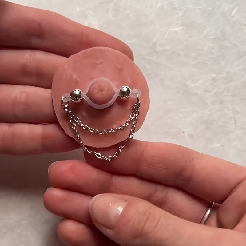 1 par de anéis de mamilo falso - Body Jewelry Nipple Rings avaliação e preço