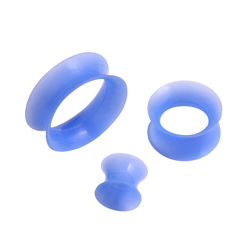 1 par de plugues de silicone e - Body Jewelry Gauge Sizes avaliação e preço