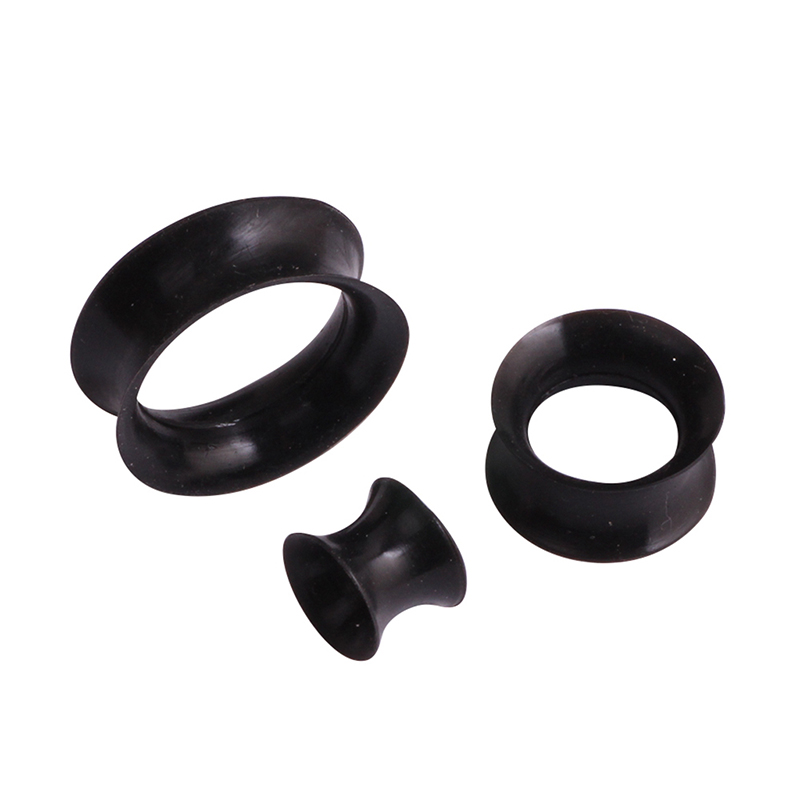 1 par de plugues de silicone e - Body Jewelry Gauge Sizes avaliação e preço
