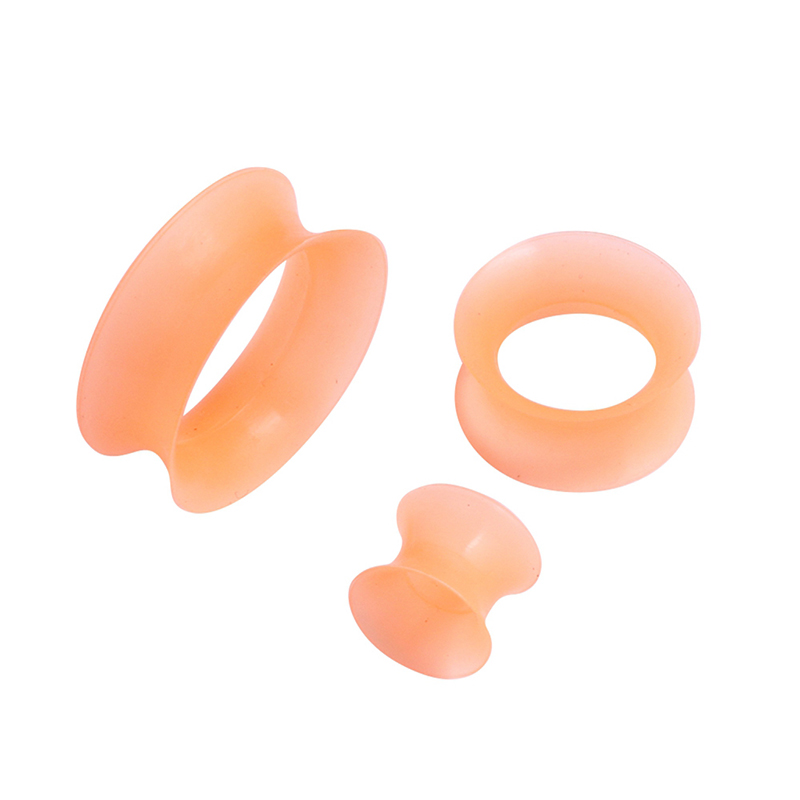 1 par de plugues de silicone e - Body Jewelry Gauge Sizes avaliação e preço