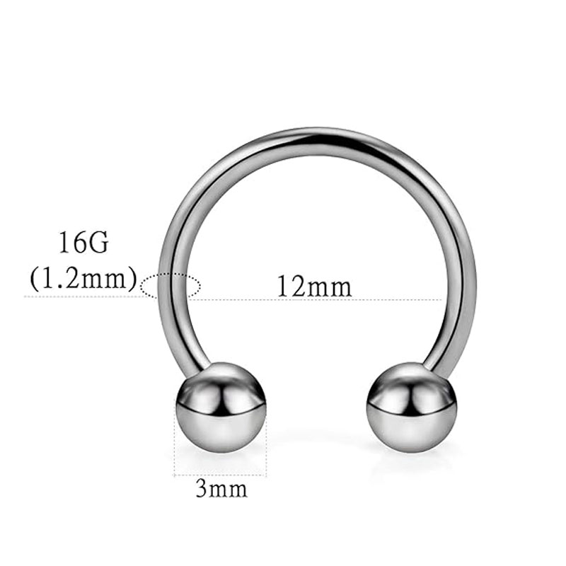 1/5 pçs titânio ferradura sept - Body Jewelry Nipple Rings avaliação e preço
