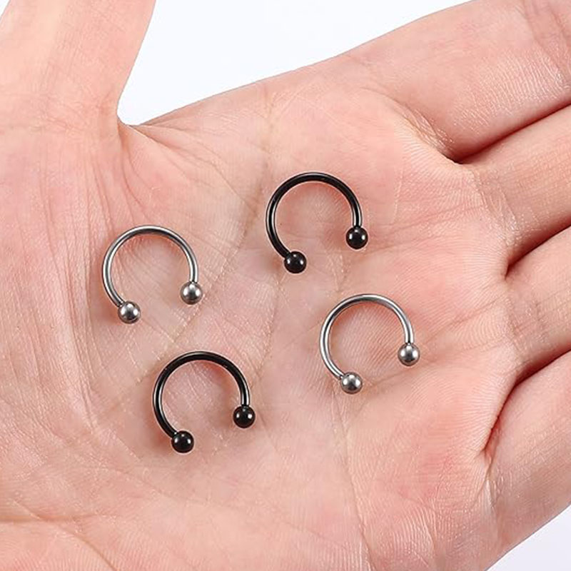 1/5 pçs titânio ferradura sept - Body Jewelry Nipple Rings avaliação e preço