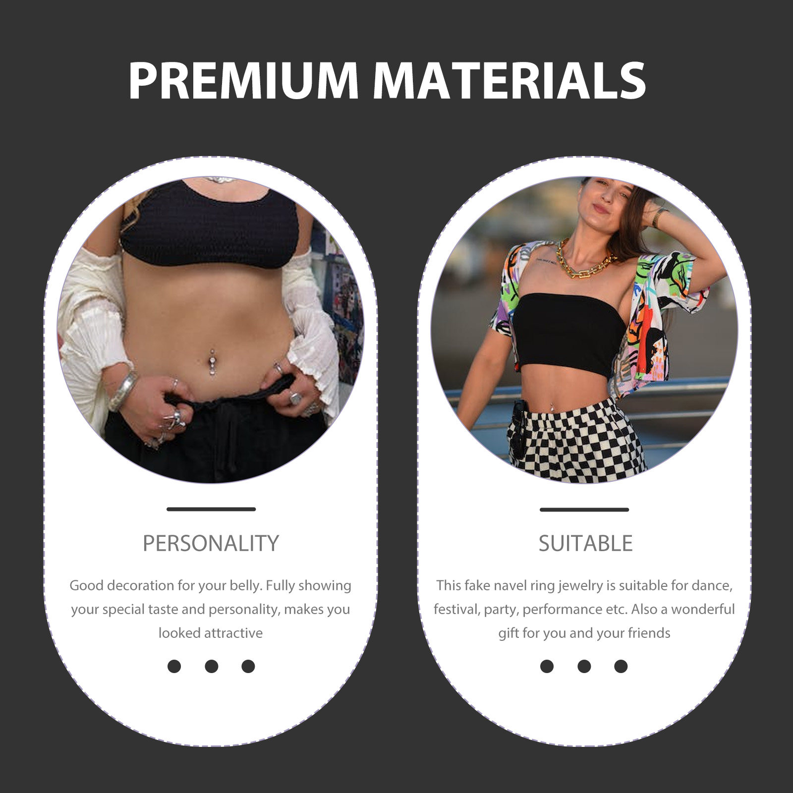 Anel de Umbigo Falso com Clipe - Body Jewelry Belly Button Rings avaliação e preço