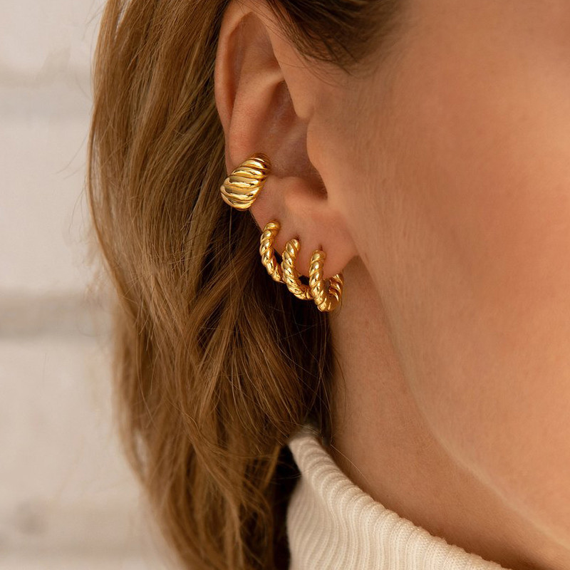 12/14/16mm na moda torcido peq - Conch Earring Hoop avaliação e preço