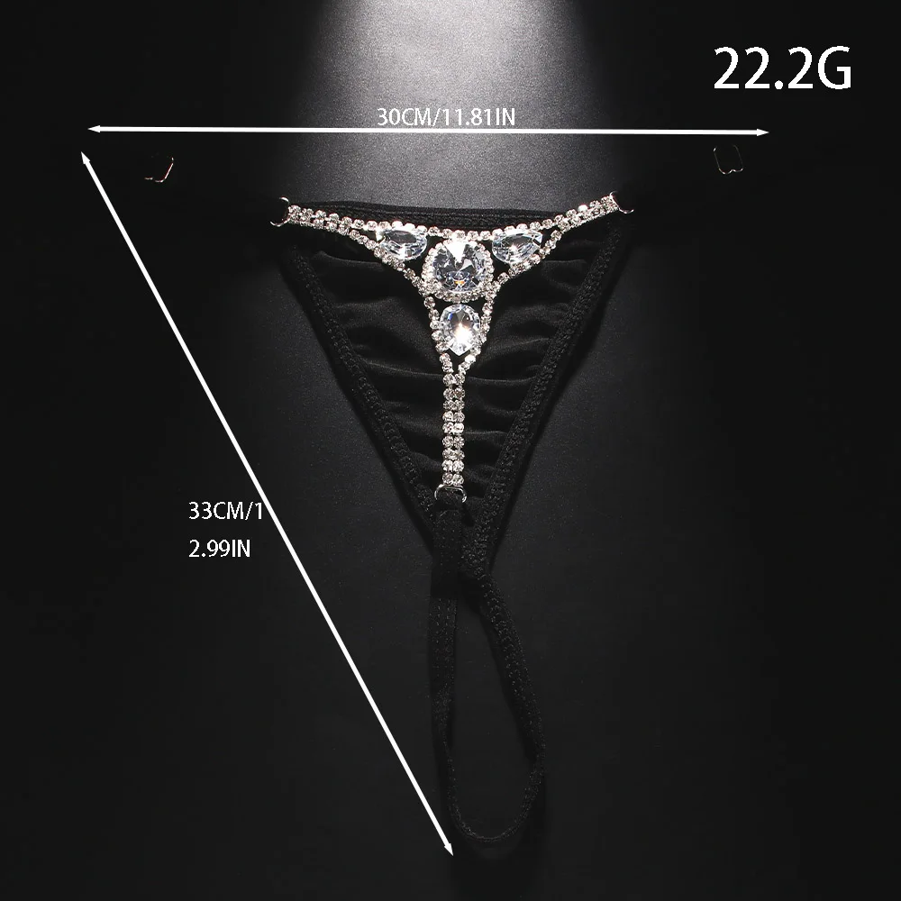 Sexy redondo strass tanga ajus - Body Jewelry Rhinestone avaliação e preço