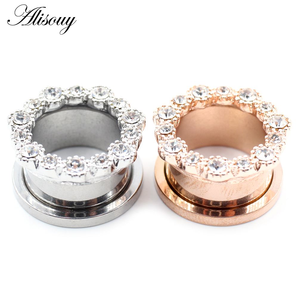 Alisouy 2 peças de aço inoxidá - Body Jewelry Gauges avaliação e preço