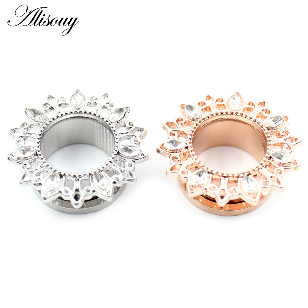 Alisouy 2 peças de aço inoxidá - Body Jewelry Gauges avaliação e preço