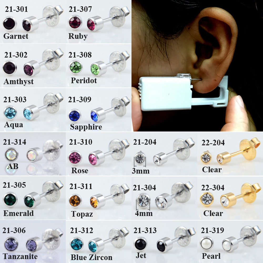 24 pçs/caixa sem dor kit de pi - Body Jewelry Jewelry Box avaliação e preço
