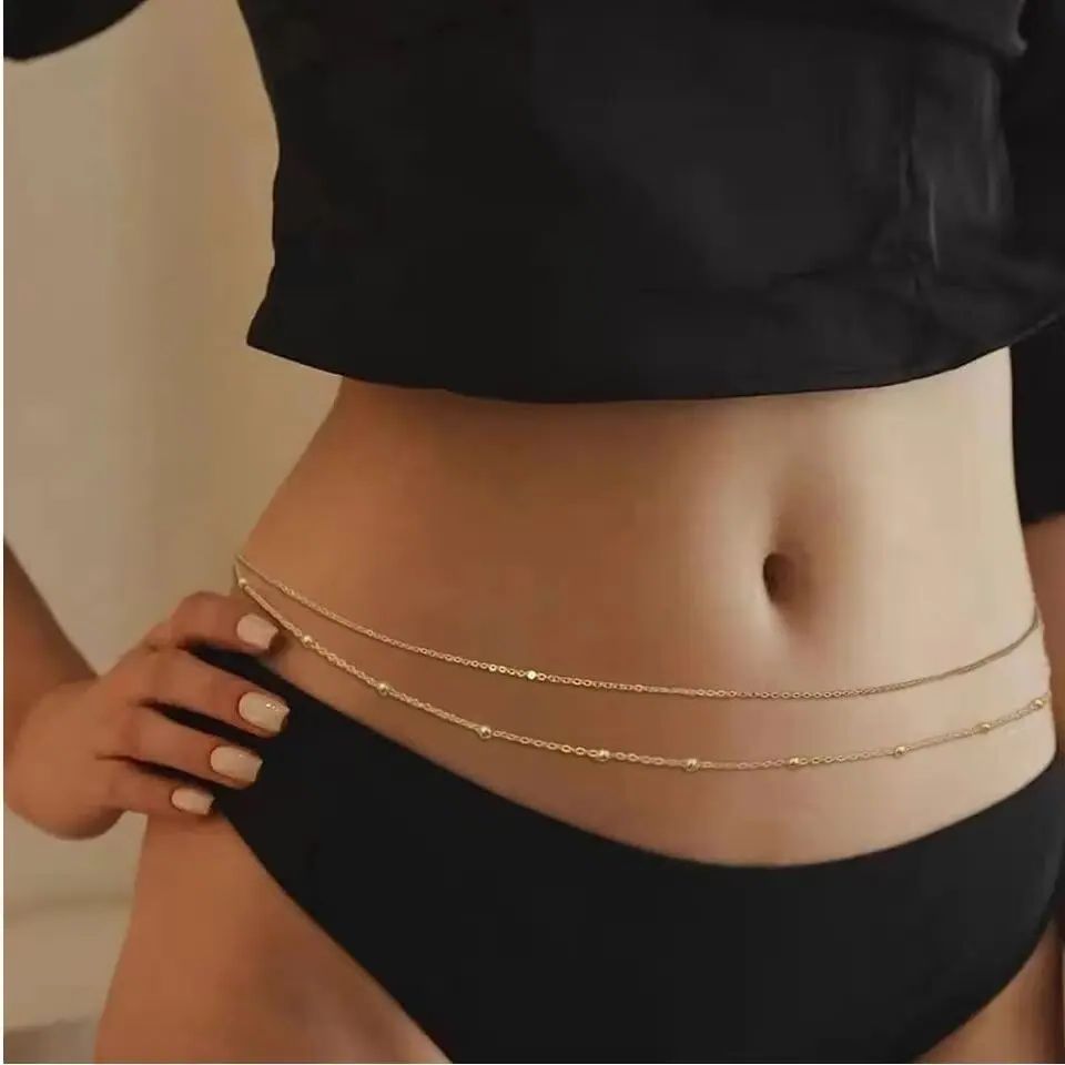 Hiphop camadas duplas corrente - Body Jewelry Women avaliação e preço