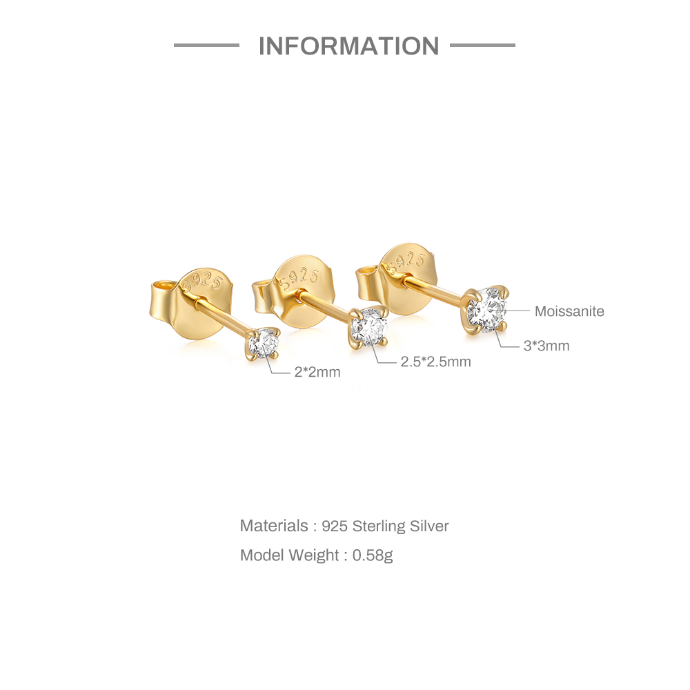 CANNER 3 pçs/set Bling Moissan - Body Jewelry Diamond avaliação e preço