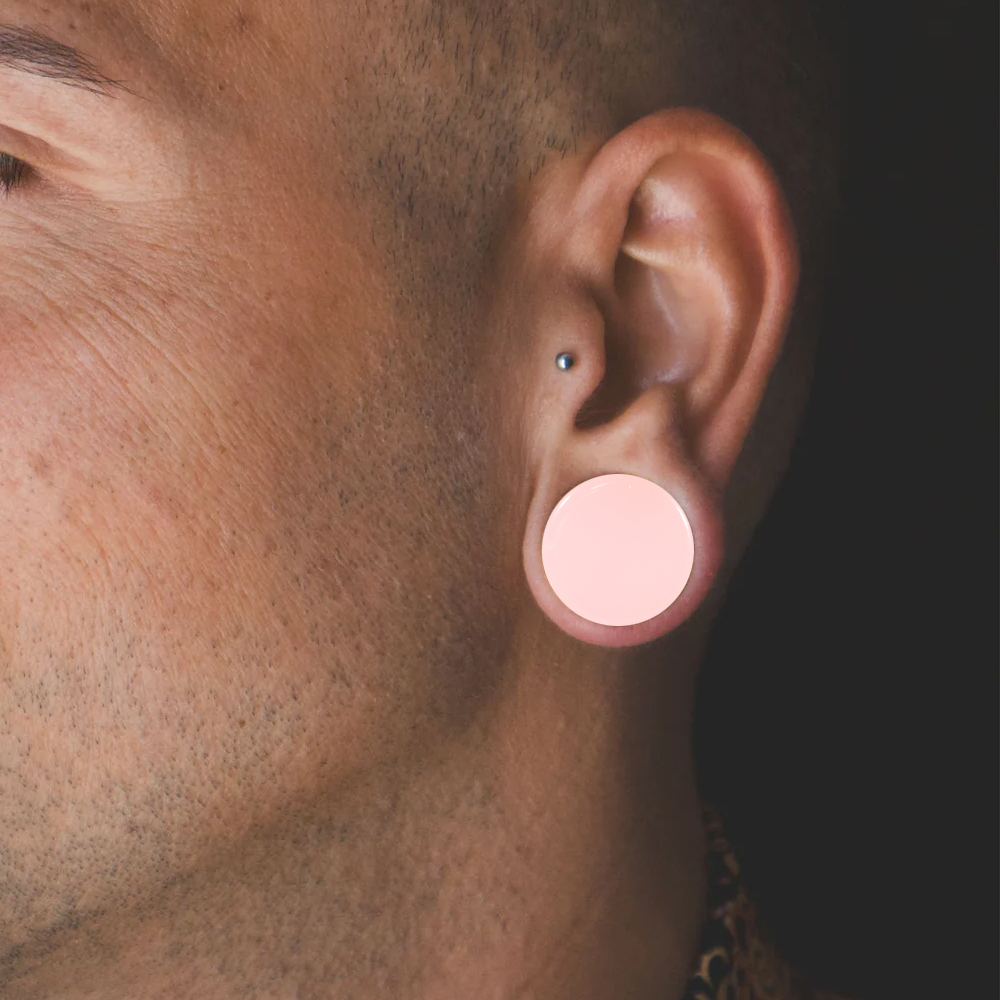 Plugues de Vidro Rosa para Tún - Body Jewelry Gauge Sizes avaliação e preço