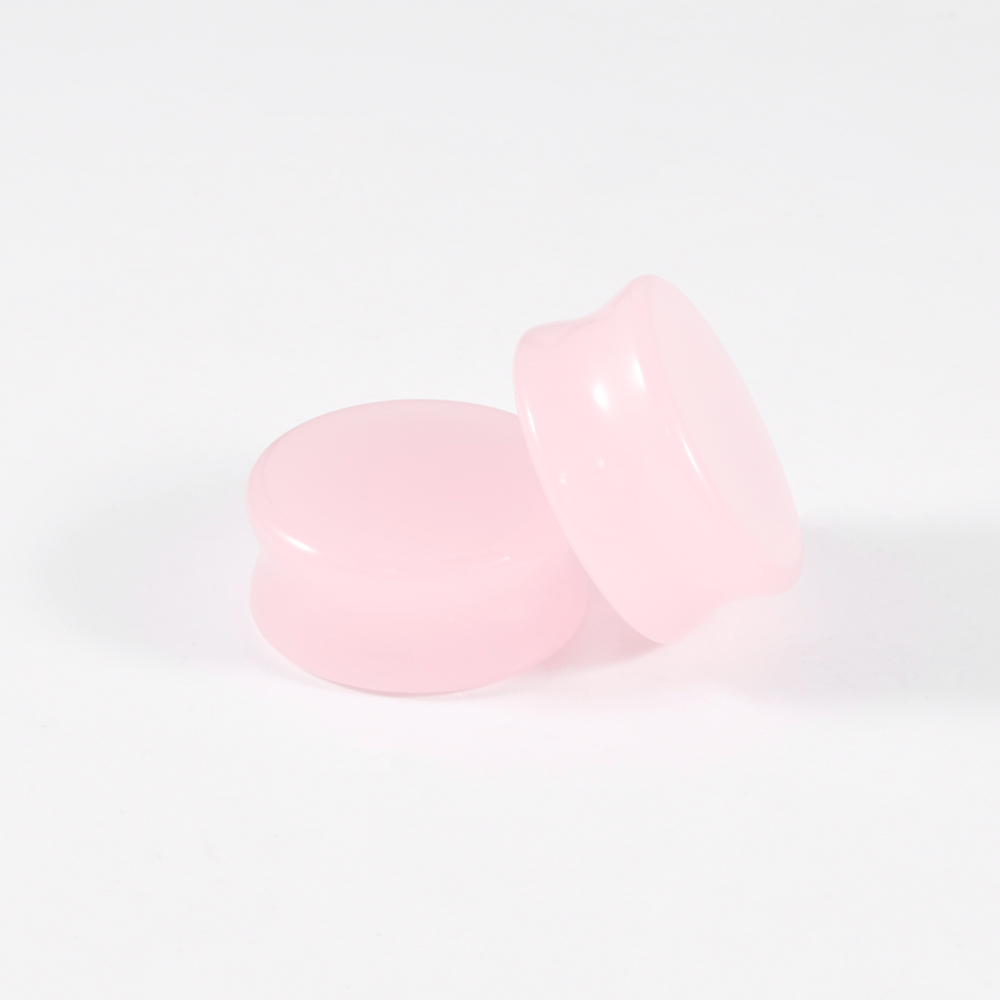 Plugues de Vidro Rosa para Tún - Body Jewelry Gauge Sizes avaliação e preço
