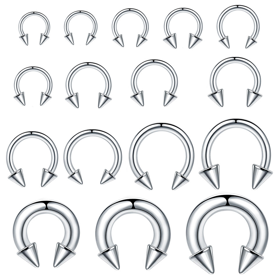 Anel de ferradura de tamanho g - Body Jewelry Gauge Sizes avaliação e preço