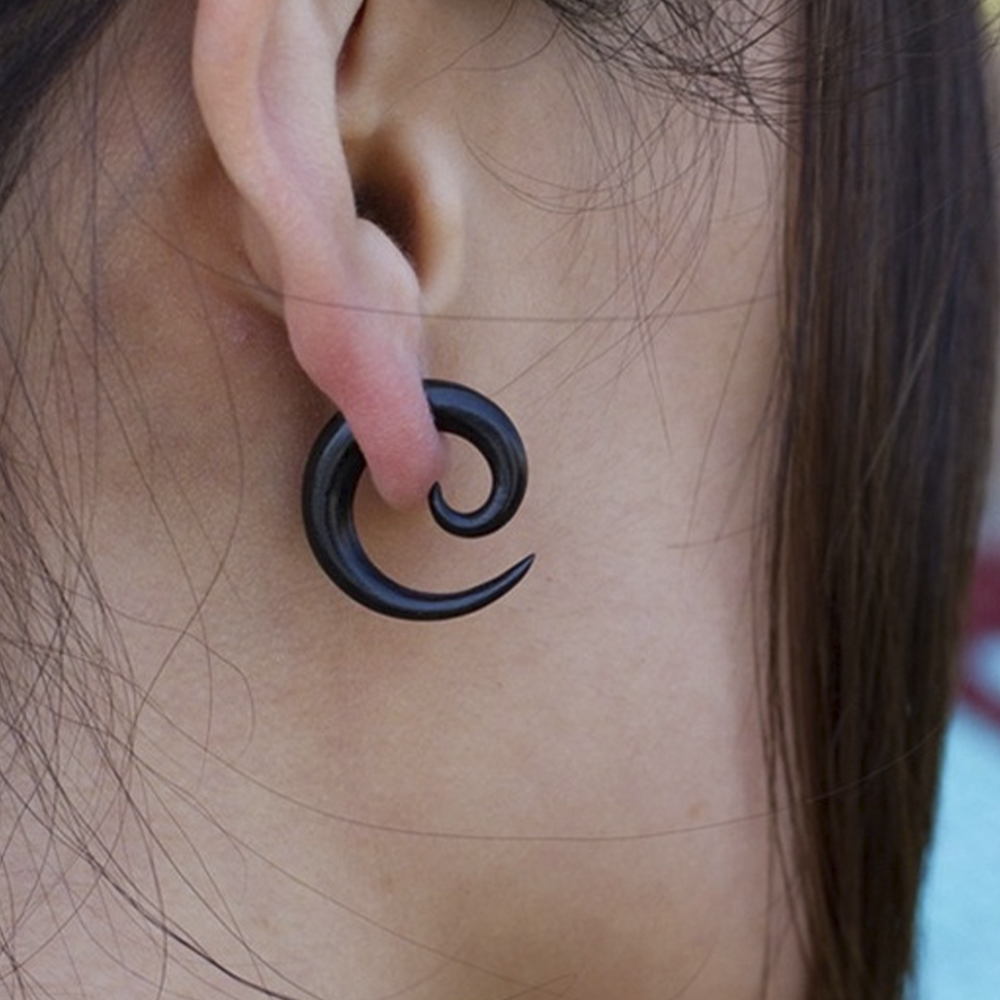 Par-1pc aço inoxidável preto & - Body Jewelry Gauges avaliação e preço