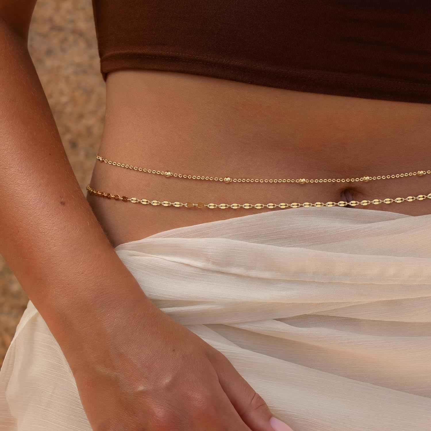 Cinto de Corrente Dourada 14K  - Body Jewelry Women avaliação e preço